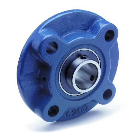 4 Bolt Circ Flange Unit, Wide Inner Rng Insert, Set Scrw, 2-in. Bre, 4.1772-in. BH To BH, 185mm L